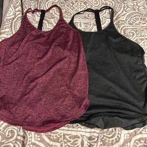 Women's Racerback Tank Tops - Maroon and Charcoal